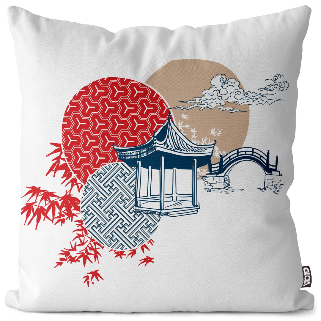 VOID Japan Teehaus Kissenbezug Kissenhülle Sofakissen Kissen Deko Outdoor-Kissen Dekokissen, Kissen