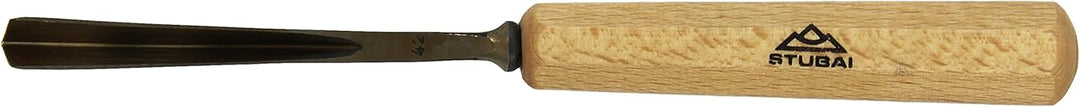 STUBAI Stemmeisen Stechbeitel Serie 52 - Form 42 | Gebogener Gaissfuss 10 mm, mit Holzgriff, für Ker