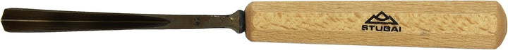 STUBAI Stemmeisen Stechbeitel Serie 52 - Form 42 | Gebogener Gaissfuss 10 mm, mit Holzgriff, für Ker