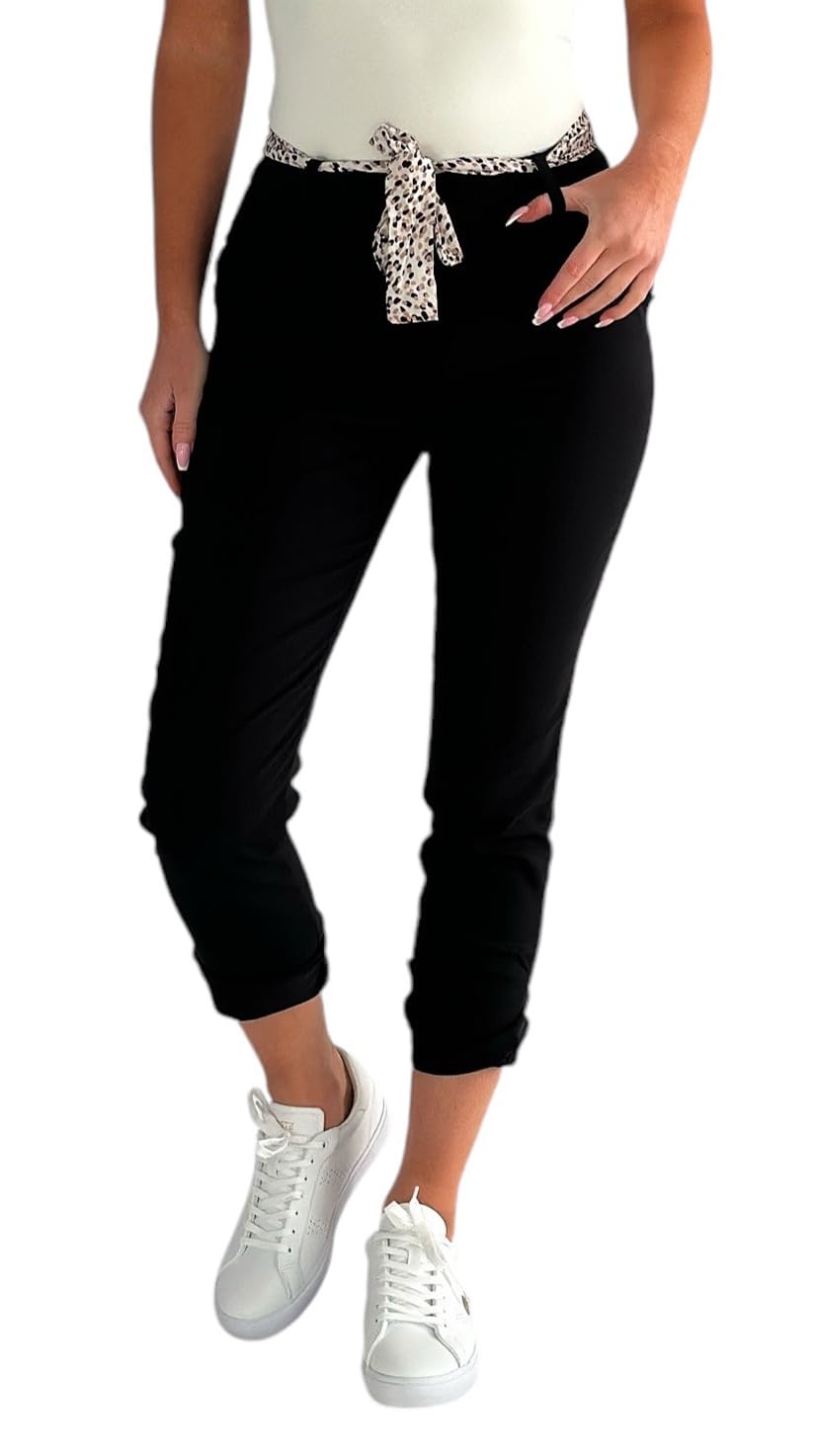 Mississhop Female Damen Stretch Klassische Chino Hose M Schwarz, M Schwarz