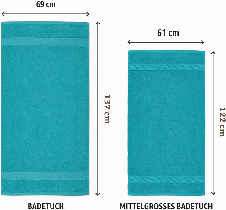 Utopia Towels - 6er-Pack mittelgrosse Badetücher aus 100% Baumwolle mit Aufhängeschlaufen, 60x120 cm