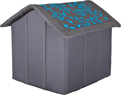 Hobbydog R3 BUDNKW6 Doghouse R3 52X46 cm Blue Flowers, M, Blue, 1.1000000000000001 kg