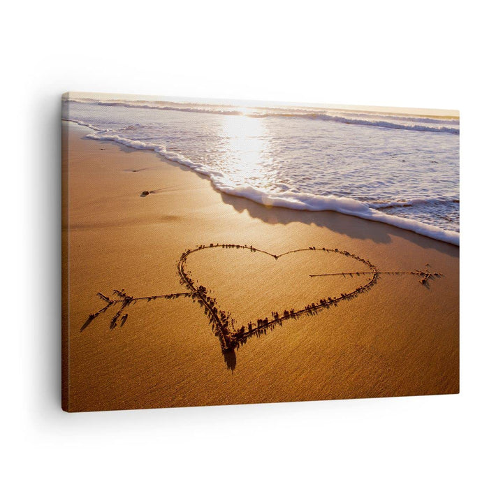ARTTOR Bilder auf Leinwand Sommer Meer Sand Strand Leinwandbild 70x50cm Wandbilder Dekoration Wohnzi