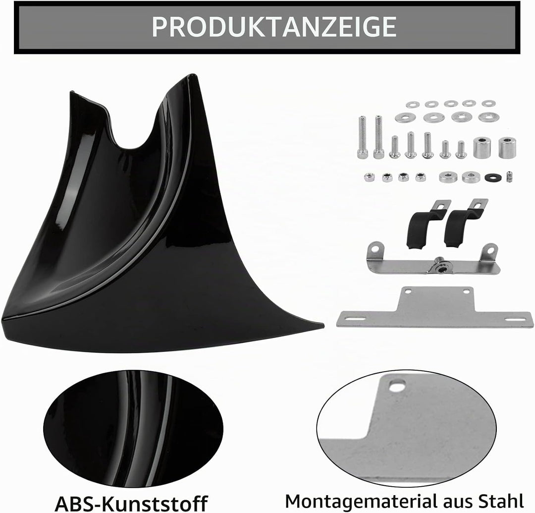 Kotflügel Vorne Spoiler für Harley Davidson Fatboy Softail Touring Glide Dyna 2004-2017, PSLER Boden