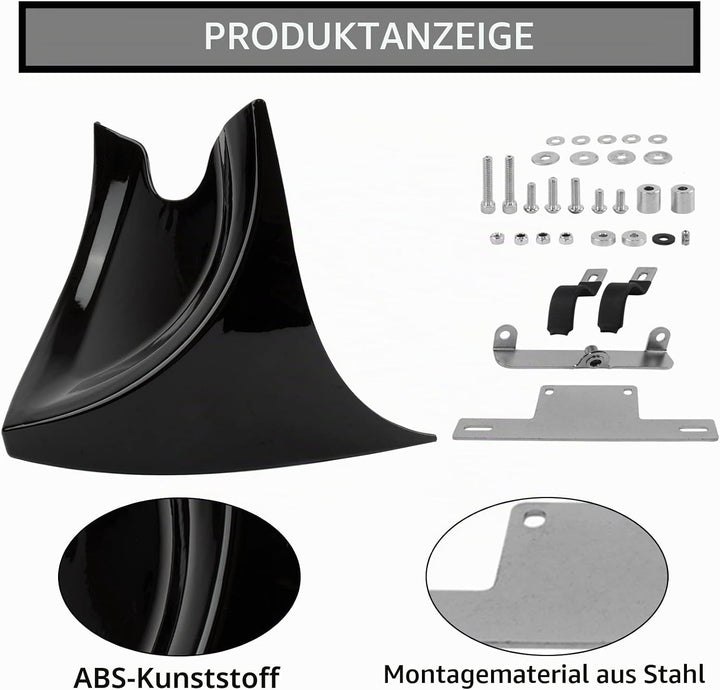Kotflügel Vorne Spoiler für Harley Davidson Fatboy Softail Touring Glide Dyna 2004-2017, PSLER Boden