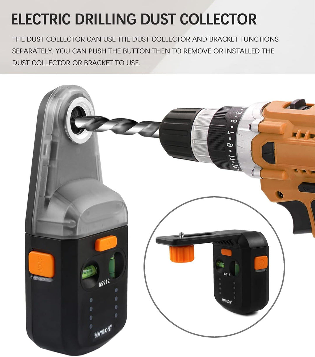 M9912 Staubabsaugung Absaughaube für Schlagbohrmaschine mit Laserebene, Elektrischer Bohrstaubsammle