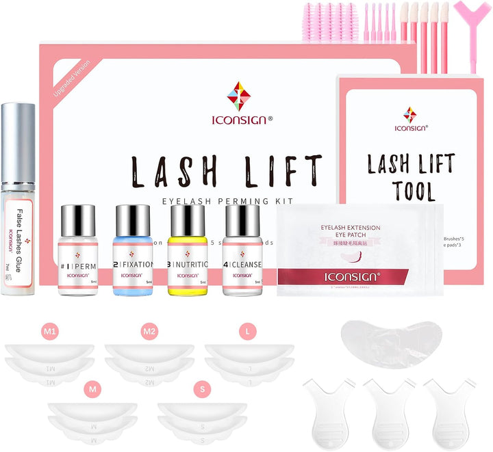 ICONSIGN Lash Lift Kit (2. Generation), Professionelles semipermanentes Wimpernverlängerungsset für