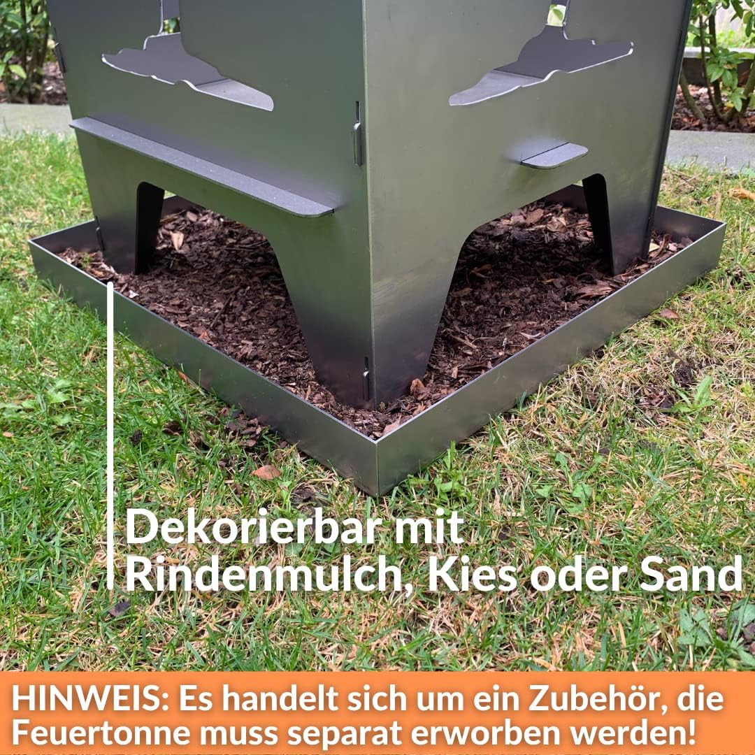 Aschewanne für 78cm Feuertonne | Zubehör für Feuertonnen | Robust & Aus Hochwertigem Stahl | Aschewa