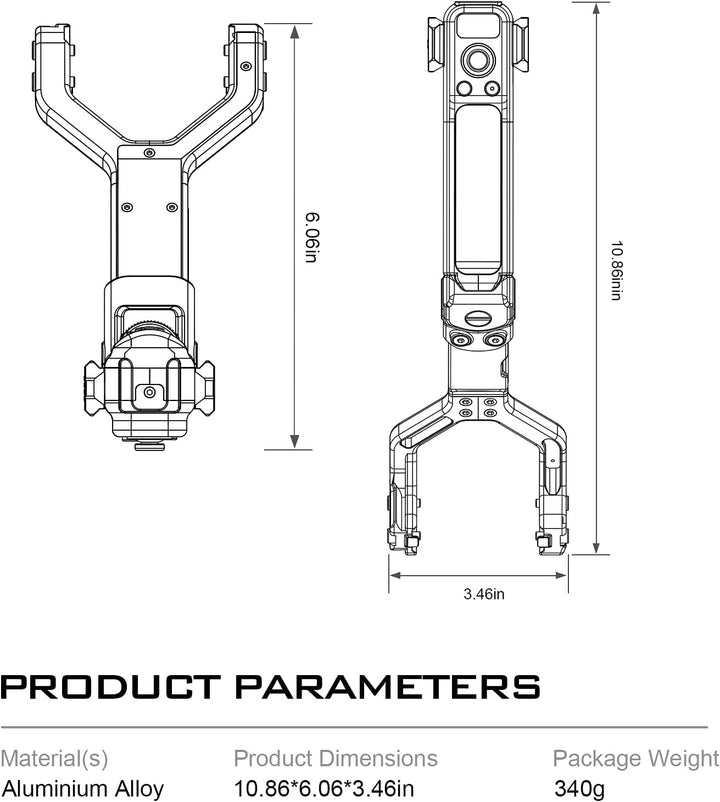 Tilta hinterer Bedienhebel Handgriff Gimbal Handheld Stabilizer für RS 2 TGA-ARH
