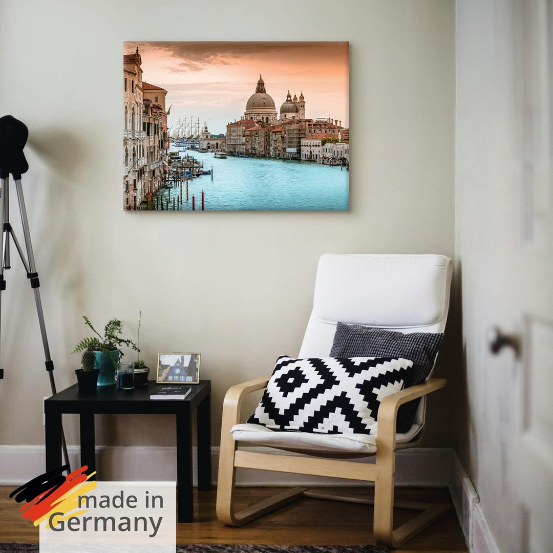 ARTland Leinwandbilder Wandbild Bild auf Leinwand 40 x 30 cm Wanddeko Italien Venedig Canal Grande G