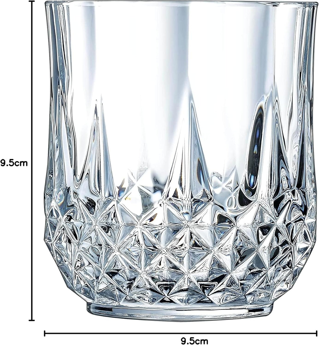 CreaTable, 14445, Serie Longchamp ECLAT, 6-er Set Whiskybecher 32 cl Mixer - 25 x 18 x 18.5