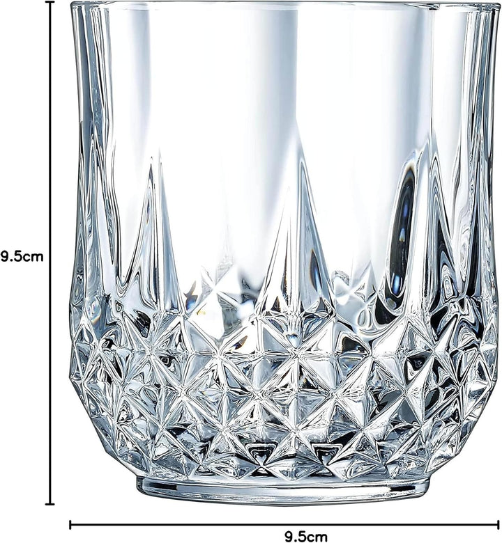 CreaTable, 14445, Serie Longchamp ECLAT, 6-er Set Whiskybecher 32 cl Mixer - 25 x 18 x 18.5