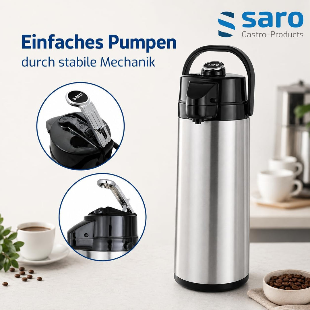 Saro 317-2075 Isolierpumpkanne, 2,2 L Single, Single