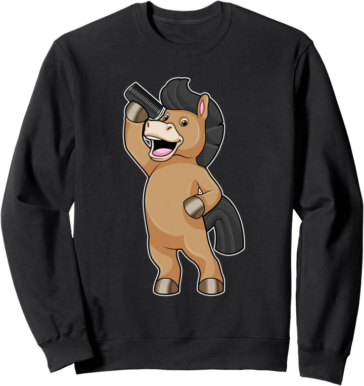 Pferd Friseur Kamm Sweatshirt