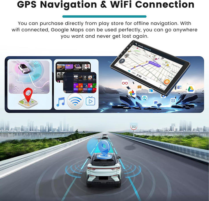 Hikity 2G 64G Android 15 Autoradio Für Toyota RAV4 2007-2011 mit Wireless Carplay Android Auto,9 Zol