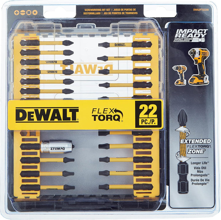 DEWALT FlexTorq Schlagschrauber-Bit-Set, 22-teilig (DWA2FTS22IR)