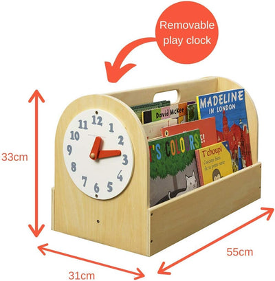 Tidy Books ® Tragbares Bücherregal Kinder, Bücherkiste Kinder, Kinderregal Natur, Montessori Materia