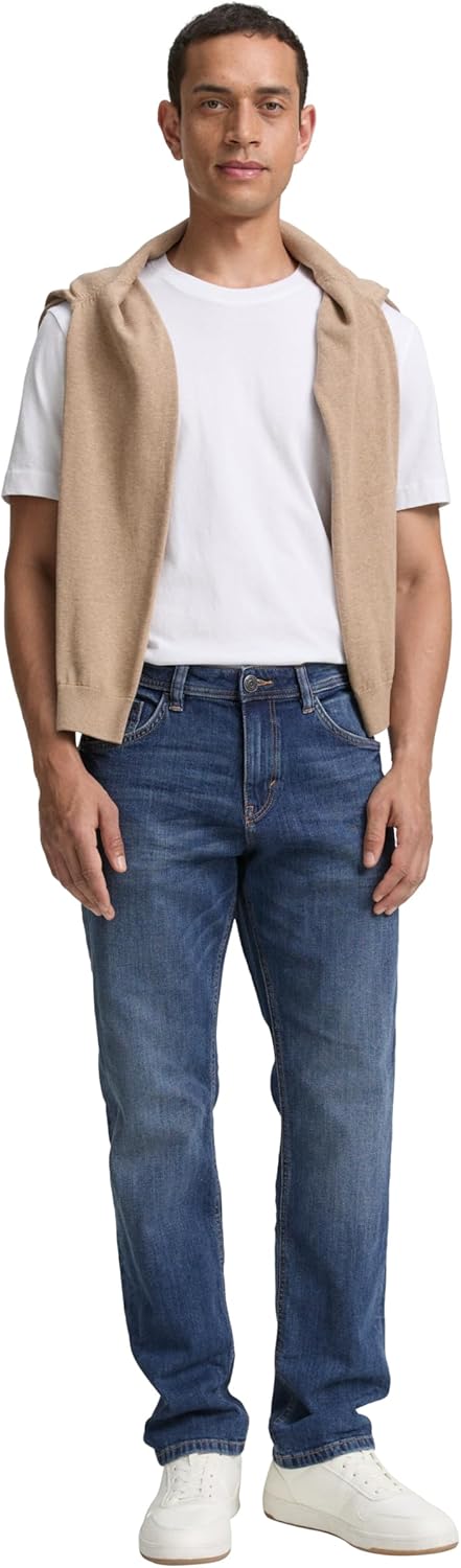 TOM TAILOR Herren Marvin Straight Jeans 29W / 32L 10119 - Used Mid Stone Blue Denim, 29W / 32L 10119