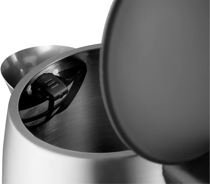 CONCEPT Hausgeräte RK3320 Edelstahl Wasserkocher, 1,7 L, 2200 W, in dunkler Edelstahlfarbe