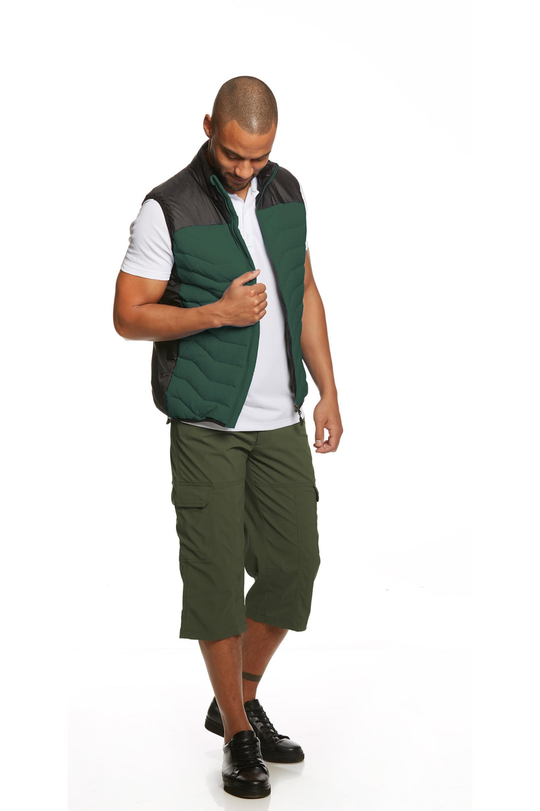 Jeff Green Herren Elastische Schnell Trocknende Leichte Dreiviertel Cargo Outdoor Funktions Hose Tor
