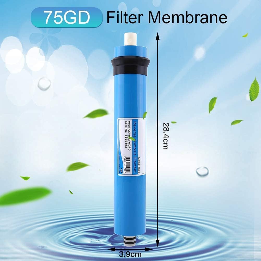 2Pcs Umkehrosmoseteile Wasserfiltermembran, RO-Membran-Umkehrosmose Wasserfilter 75gdp Austausch Mem