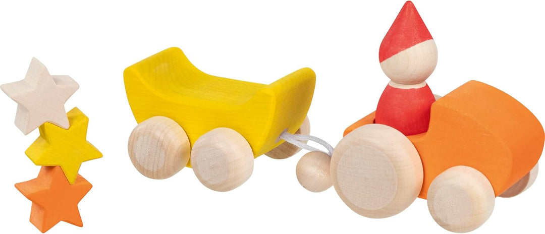goki 55861 - Kleiner Sternensammler - aus hochwertigem Ahornholz - goki Evolution - Bunte Farben auf