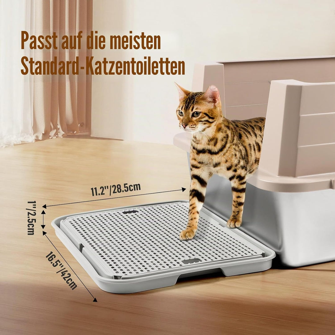 grosse Katzentoilette Rampe Matte, 42x30CM Katzentreppe, Katzenstreu Catcher für automatische selbst