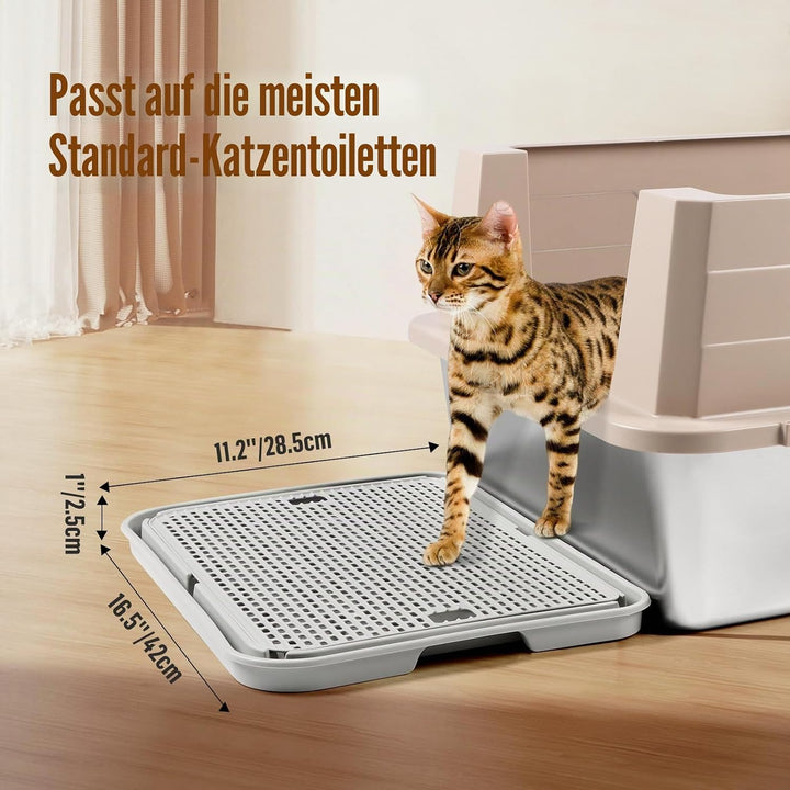 grosse Katzentoilette Rampe Matte, 42x30CM Katzentreppe, Katzenstreu Catcher für automatische selbst