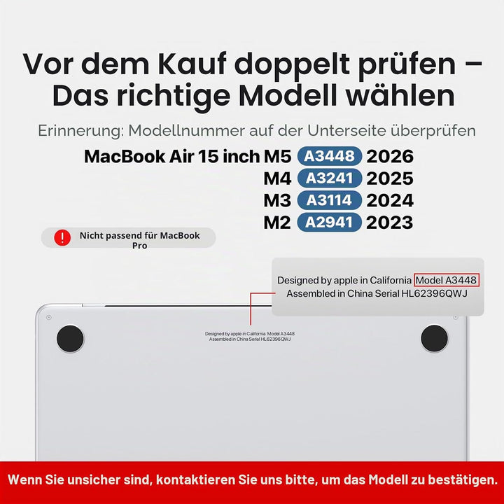 Soonjet für MacBook Air 15 Zoll Hülle M2 2023 Neu A2941 [Genau Wie Original-MacBook] [Nr.1 Ultradünn