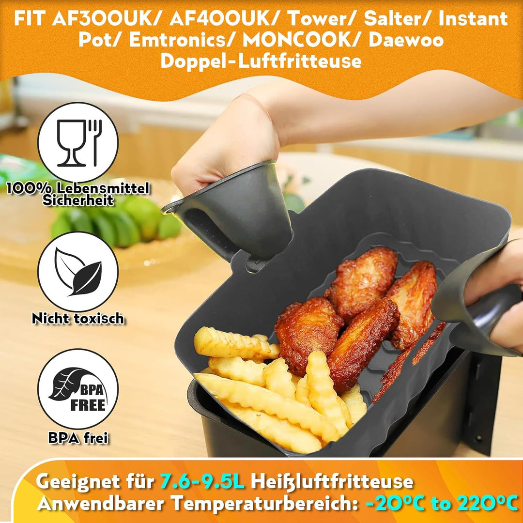 Heissluftfritteuse Zubehör für Ninja Foodi Max Dual Zone Heissluftfritteuse AF400EU AF451EU AF300EU