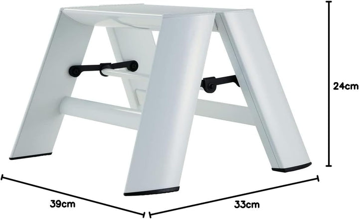 Hasegawa Ladders Ml1.0-1WH Trittleiter, Weiss, Weiß