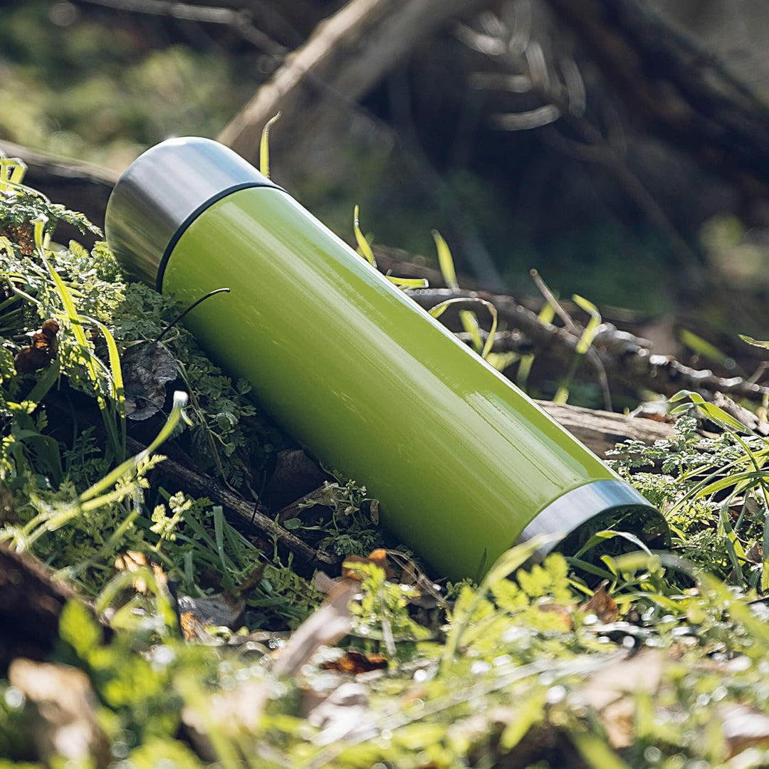 GRÄWE Thermosflasche,1 Liter Edelstahl Trinkflasche, Thermoskanne, Isolierflasche für unterwegs mit