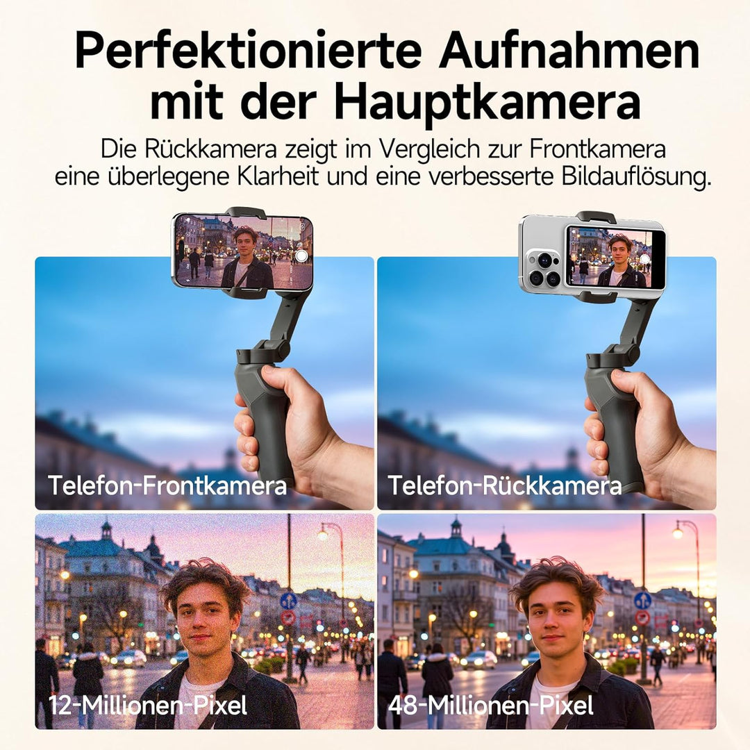 Rollei Easy Creator Selfie Monitor Handy Rückkamera Magnetisch Vlog Bildschirm Kompatibel mit Smartp