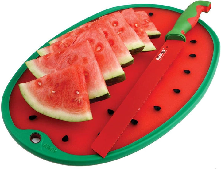 Dexas Wassermelonen-Schneidebrett/Servierbrett in Wassermelonenform, Wassermelone