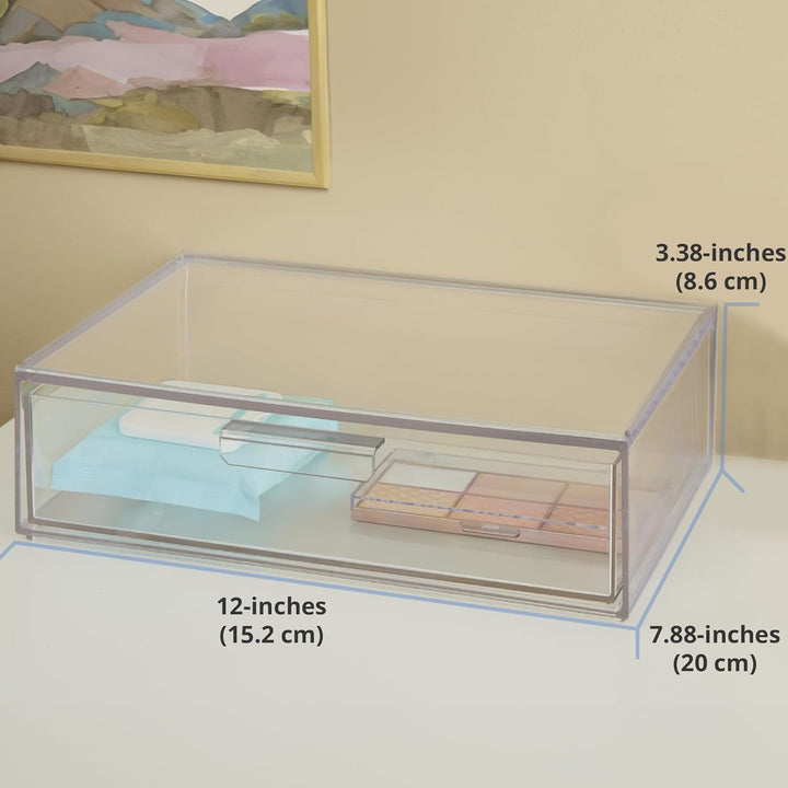 STORi Audrey stapelbarer Kosmetik-Organizer, Schublade, 30,5 cm breit, transparent 12\" Wide Drawer,