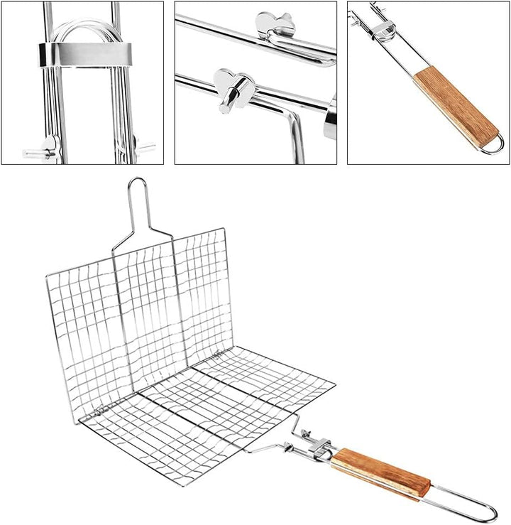 Tyenaza Edelstahl Grillnetz, Grillnetz Grillkorb BBQ Maschendrahtgrill, Metallnetz Professioneller G