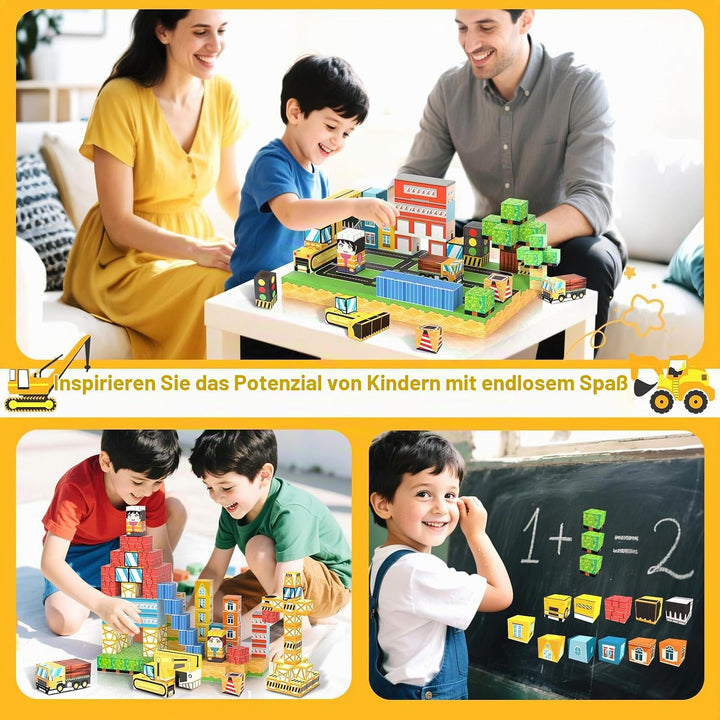 150 PCS Magnetische Bausteine, Magnetisches Spielzeug Blöcke, Magnetische Bausteine Bauspielzeug, Ma