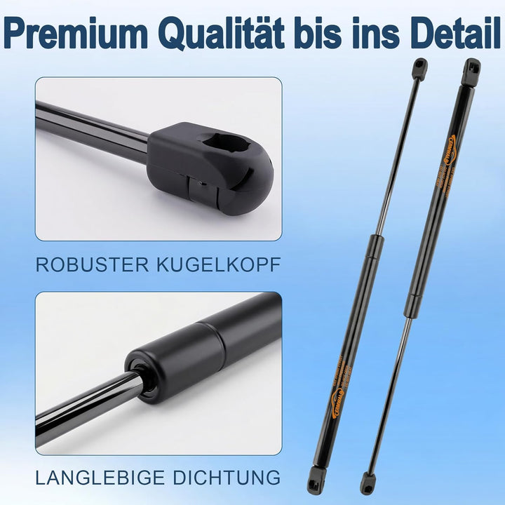 2X Heckklappendämpfer für Audi A3 Sportback 8PA 2004-2013 Gasdruckfeder Kofferraum Dämpfer Schwarz G