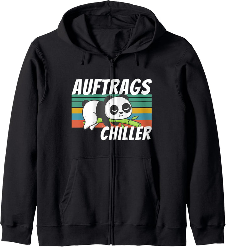 Auftrags Chiller Lustiger Panda Bär Spruch Arbeitskollege Kapuzenjacke