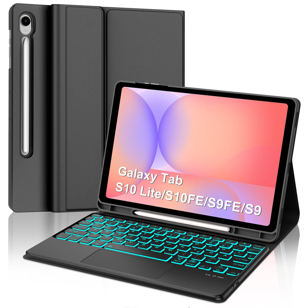 Hülle Mit Tastatur Für Samsung Galaxy Tab S10 Lite/S10 FE/S9 FE 10.9" & S9 11", Hülle Tastatur mit S