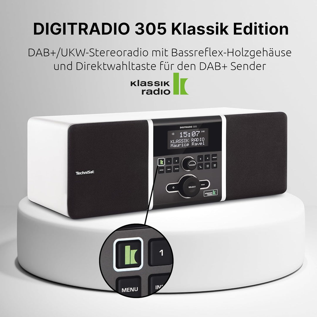 TechniSat Digitradio 305 Klassik Edition DAB Radio (mit Bassreflex-Holzgehäuse, DAB+, UKW, stationär
