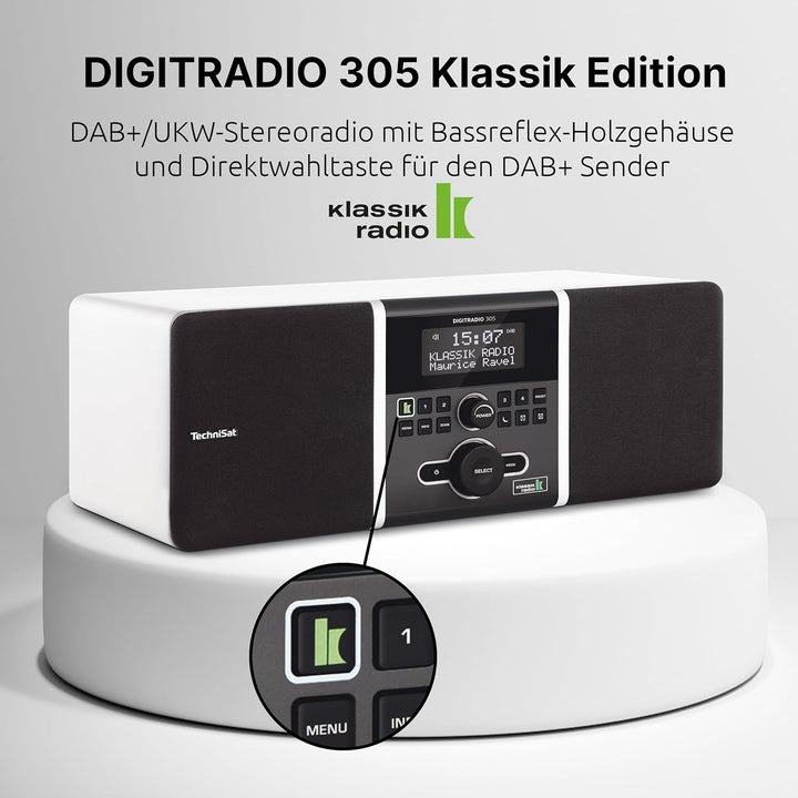 TechniSat Digitradio 305 Klassik Edition DAB Radio (mit Bassreflex-Holzgehäuse, DAB+, UKW, stationär