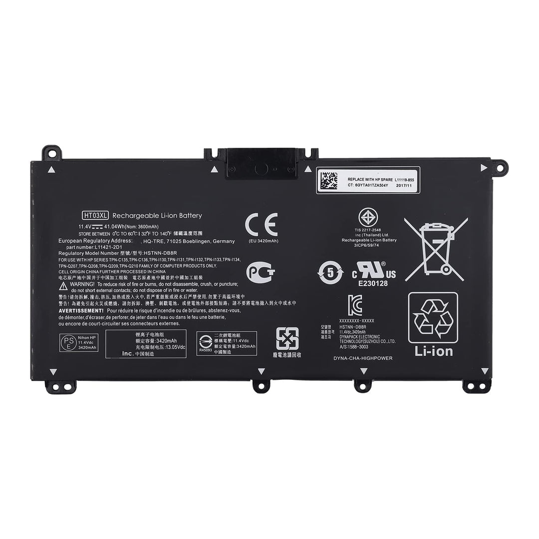 Duotipa Ersatzakku Batterie HT03XL Compatible with HP Pavilion 15-DA0033WM 15-DB0031NR 15-DB0064NR