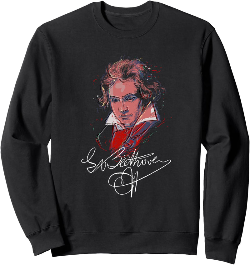 Beethoven, buntes Portrait-klassisches Musik-Klavier Sweatshirt