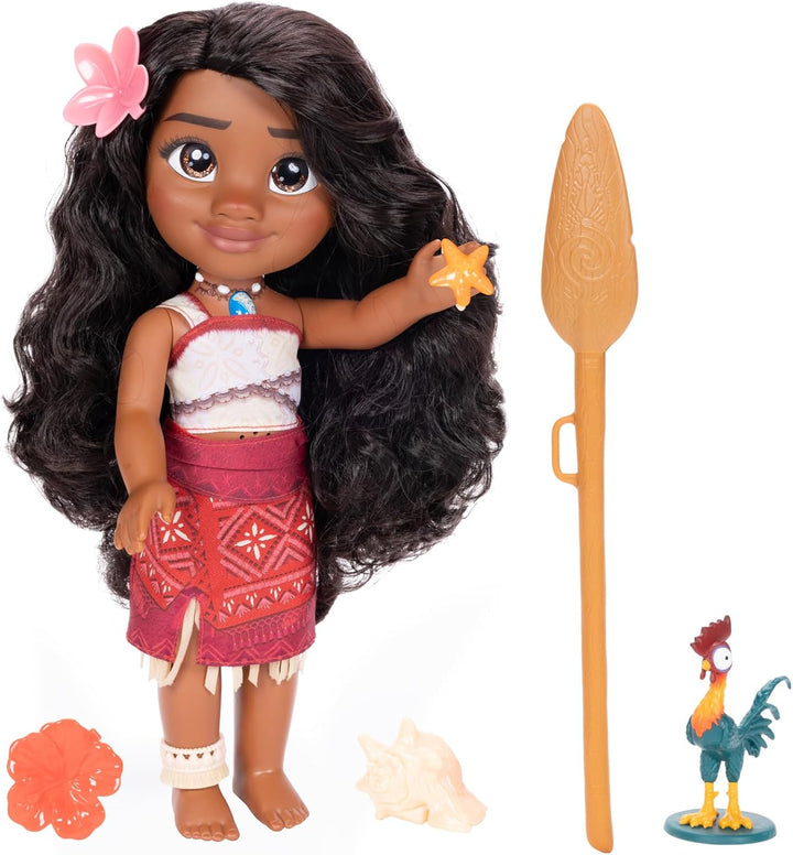 Disney - Vaiana 2 – Singende Puppe Vaiana, beweglich - Grösse 35 cm – polynesisches Outfit – Frisier