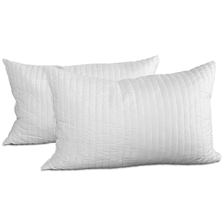 EVERGREENWEB 2er Set Pack Kissen Verschiedene Grössen aus Memory Foam, 15 cm Hoch, geeignet für Nack