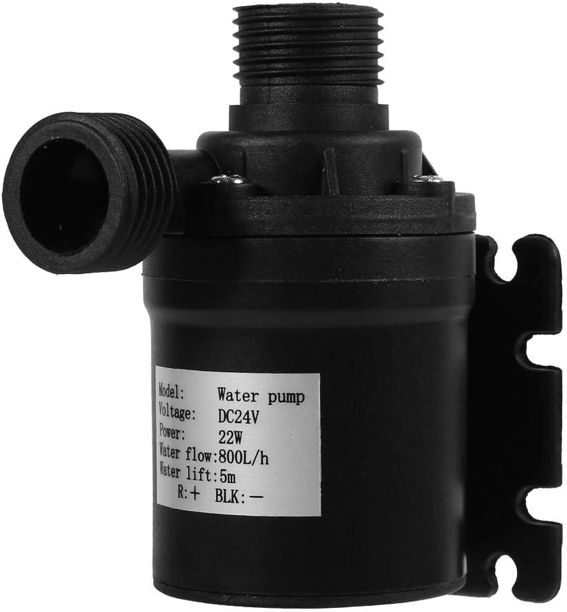 Raguso DC 24V Heisswasser Umwälzpumpe Solarenergie Bürstenloses Motoraquarium Tauchboot 800L/H 5M Ho