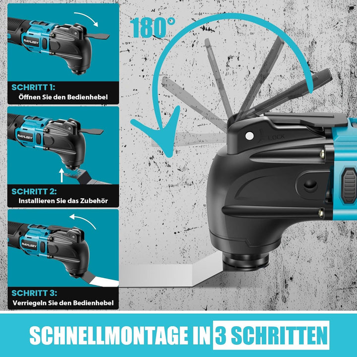 Akku Multifunktionswerkzeug Satz für Makita Akku 18V, 23 Zubehör Multitool Oszillationswerkzeug mit