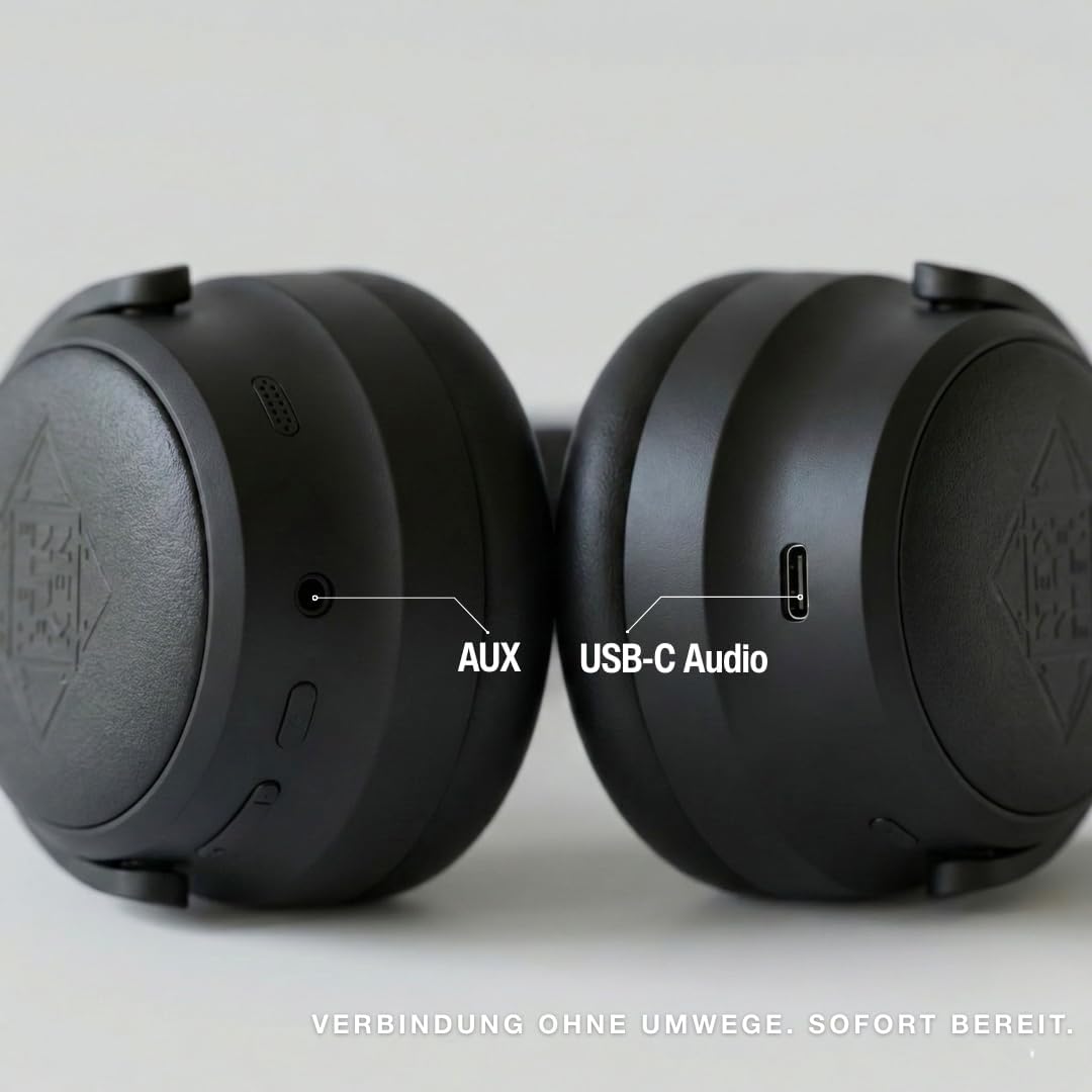 TELEFUNKEN ARCO Style Kopfhörer kabellos Bluetooth Over Ear mit Active Noise Cancelling (ANC) & Tran