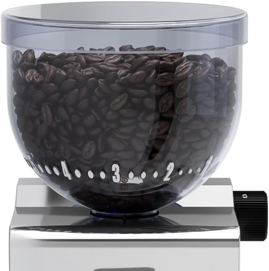 LELIT Fred Kaffeemühle - 38 mm konischer Grat und elektronische Dosierung - Edelstahl - Silber